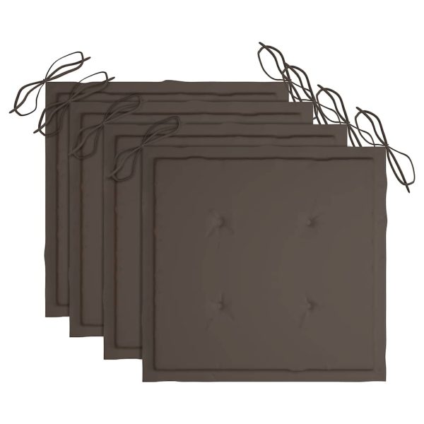 Cuscini Per Sedie Da Giardino 4 Pz Tortora 40x40x3 Cm In Oxford - Image 3
