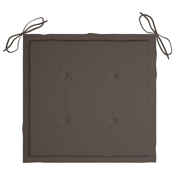 Cuscini Per Sedie Da Giardino 4 Pz Tortora 40x40x3 Cm In Oxford - Image 4