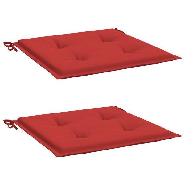 Cuscini Per Sedia 2 Pz Rossi 50x50x3 Cm In Tessuto Oxford - Image 3