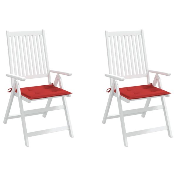 Cuscini Per Sedia 2 Pz Rossi 50x50x3 Cm In Tessuto Oxford - Image 4