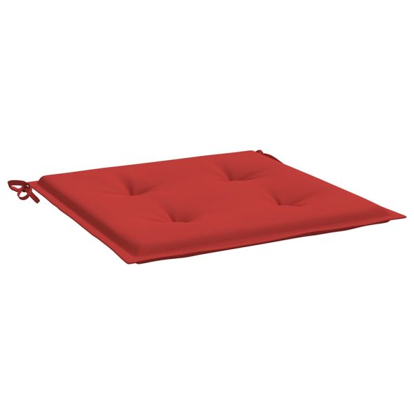Cuscini Per Sedia 2 Pz Rossi 50x50x3 Cm In Tessuto Oxford - Image 5