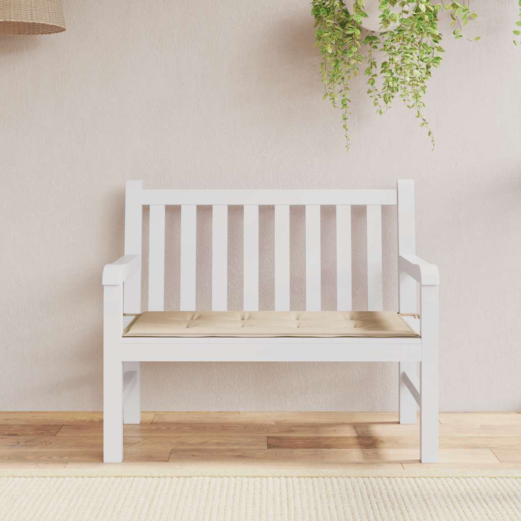 Cuscino Per Panca Beige 100x50x3 Cm In Tessuto Oxford