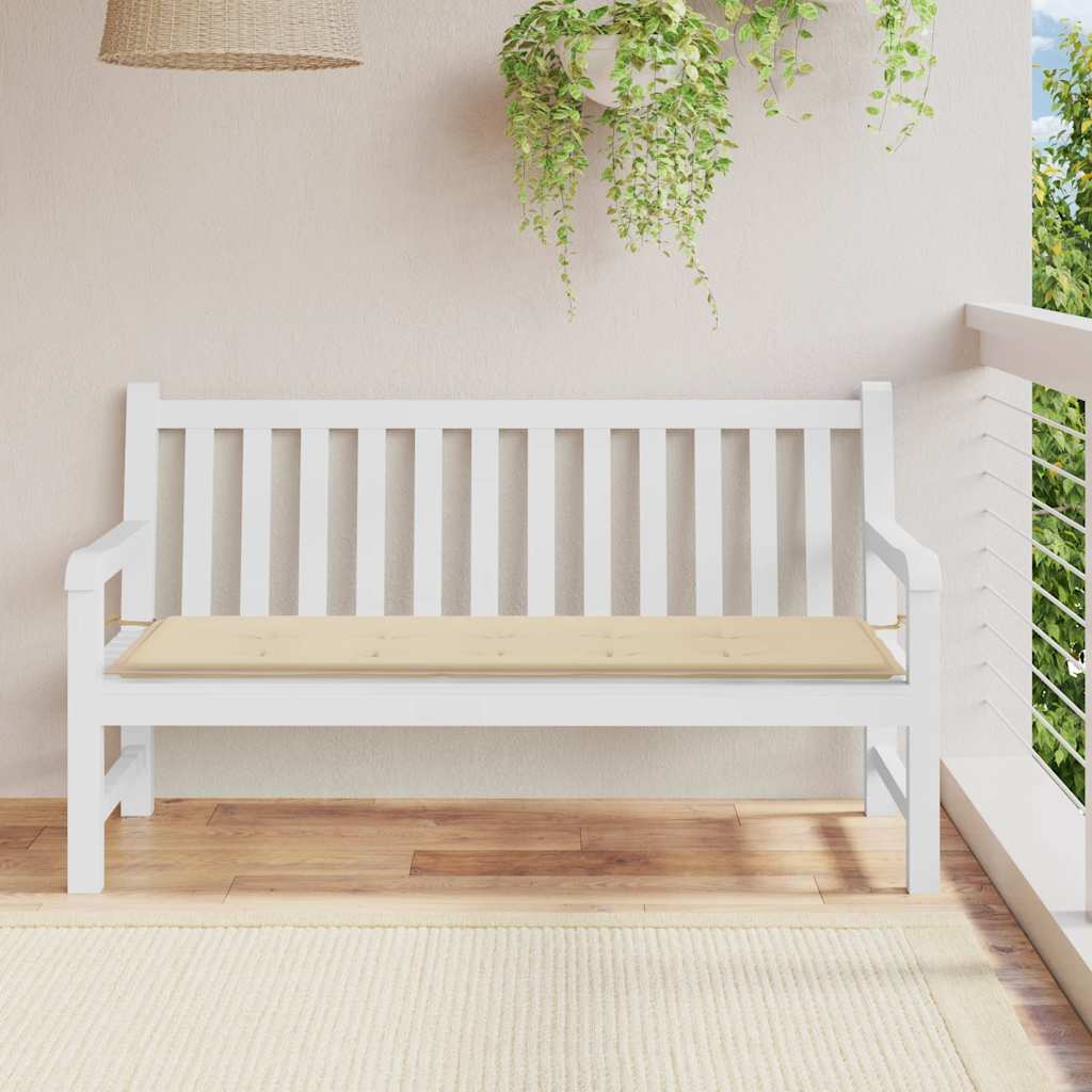 Cuscino Per Panca Beige 150x50x3 Cm In Tessuto Oxford