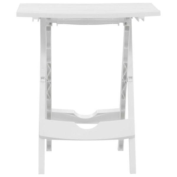 Tavolo Da Giardino Pieghevole 45,5x38,5x50cm Bianco - Image 3