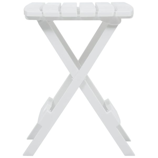 Tavolo Da Giardino Pieghevole 45,5x38,5x50cm Bianco - Image 4