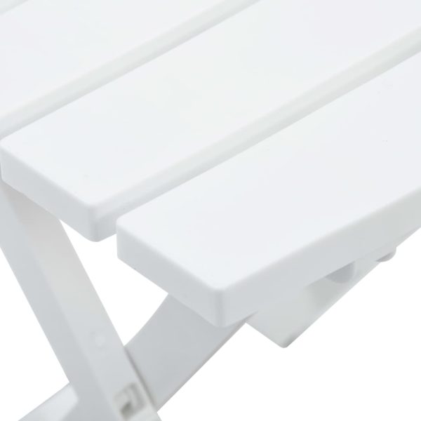 Tavolo Da Giardino Pieghevole 45,5x38,5x50cm Bianco - Image 5
