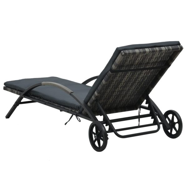 Lettini Prendisole Con Tavolino In Polyrattan Antracite - Image 4