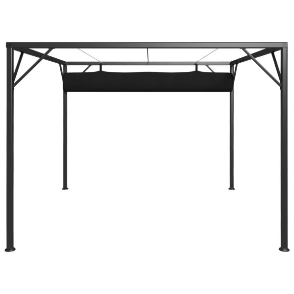 Gazebo Da Giardino Con Tetto A Scomparsa 3x3 M Antracite - Image 6