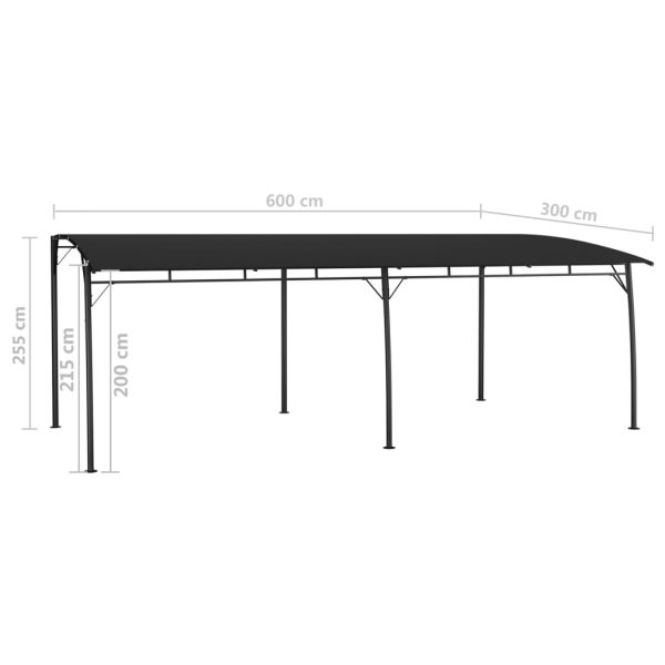 Tenda Parasole Da Giardino 6x3x2,55 M Antracite - Image 6