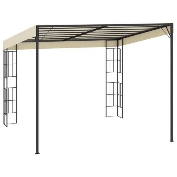 Gazebo A Parete 3x3 M Crema In Tessuto - Image 4
