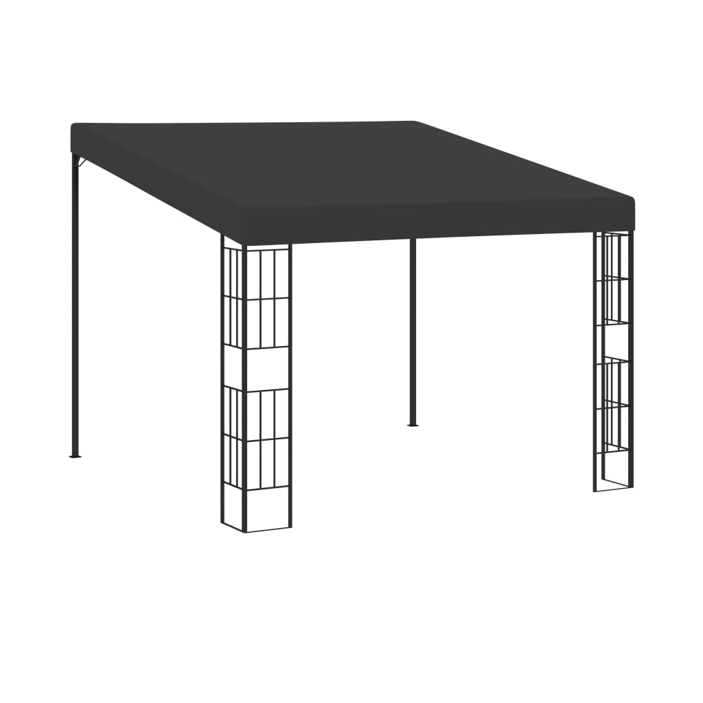 Gazebo A Parete 3x3 M Antracite In Tessuto