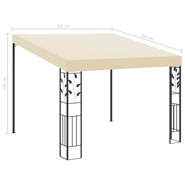Gazebo A Parete 3x3x2,5 M Crema - Image 6