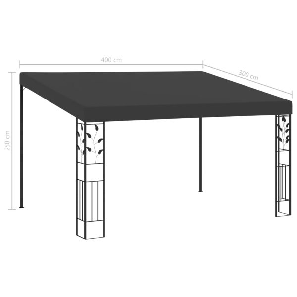 Gazebo A Parete 4x3x2,5 M Antracite - Image 6