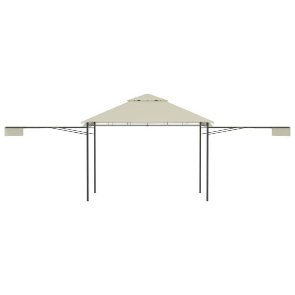 Gazebo Con Tetto Doppio Estendibile 3x3x2,75 M Crema 180 G/m² - Image 4