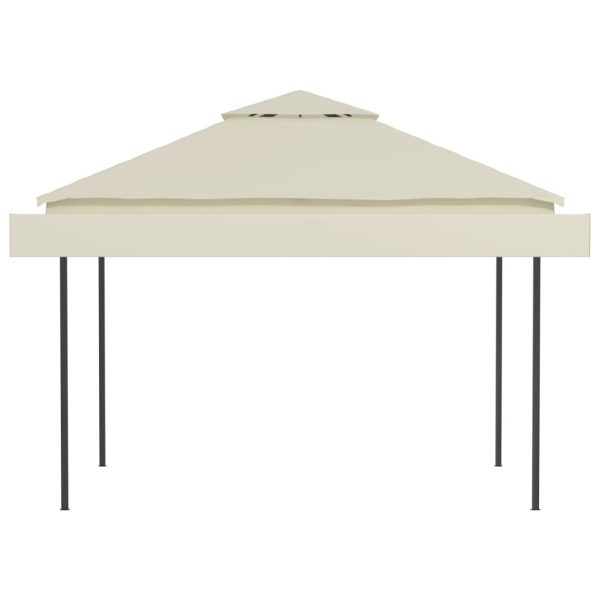 Gazebo Con Tetto Doppio Estendibile 3x3x2,75 M Crema 180 G/m² - Image 5