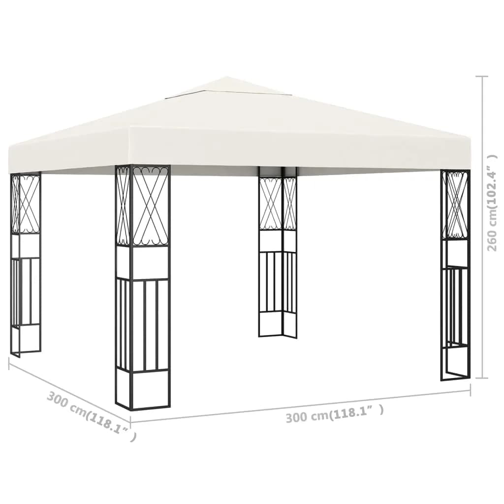 Gazebo 3x3 M Crema In Tessuto - Image 5