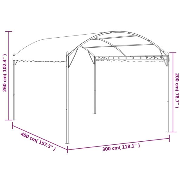 Gazebo In Tessuto Crema - Image 6