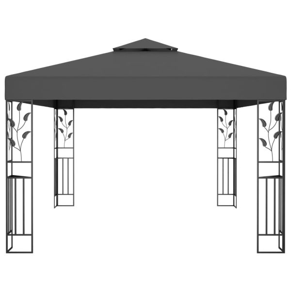 Gazebo Con Tetto Doppio 3x4 M Antracite - Image 3