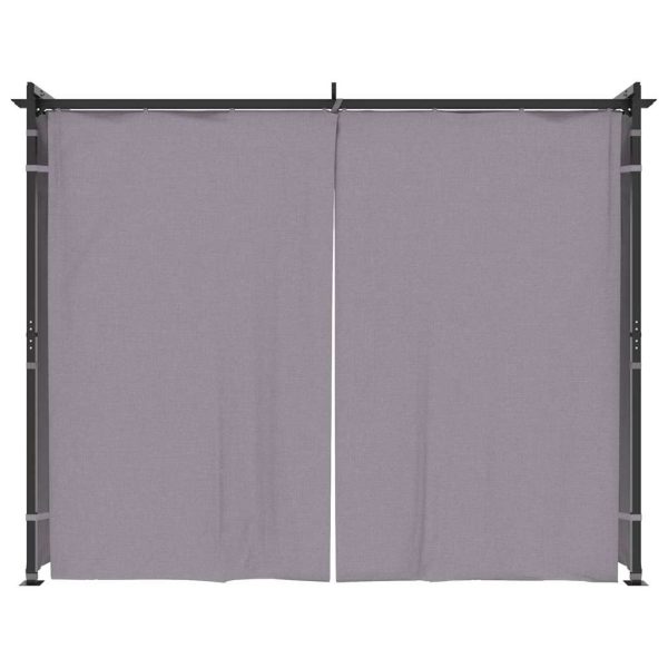 Gazebo Con Tende 3x3 M Antracite In Acciaio - Image 3