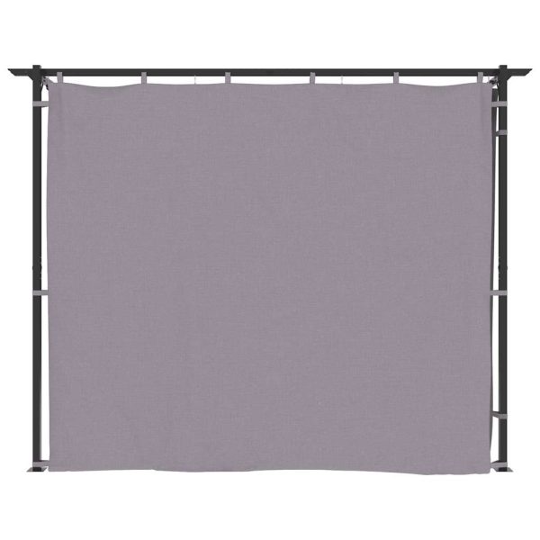 Gazebo Con Tende 3x3 M Antracite In Acciaio - Image 4