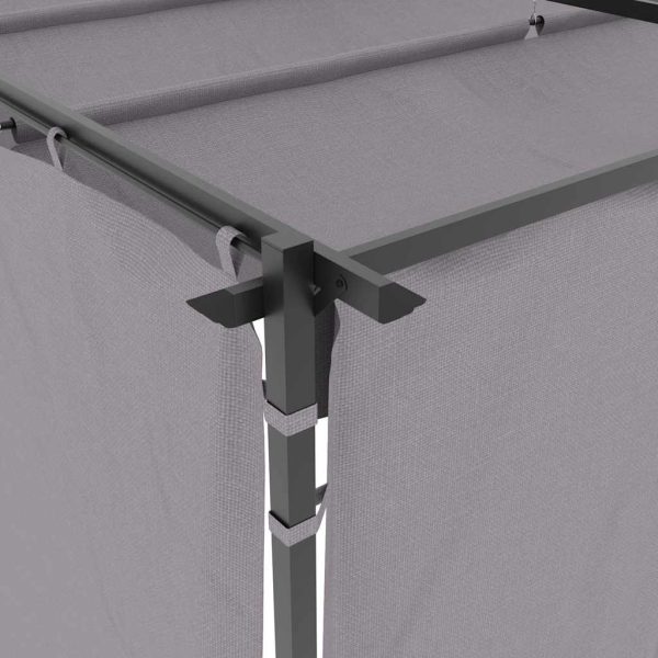 Gazebo Con Tende 3x3 M Antracite In Acciaio - Image 6