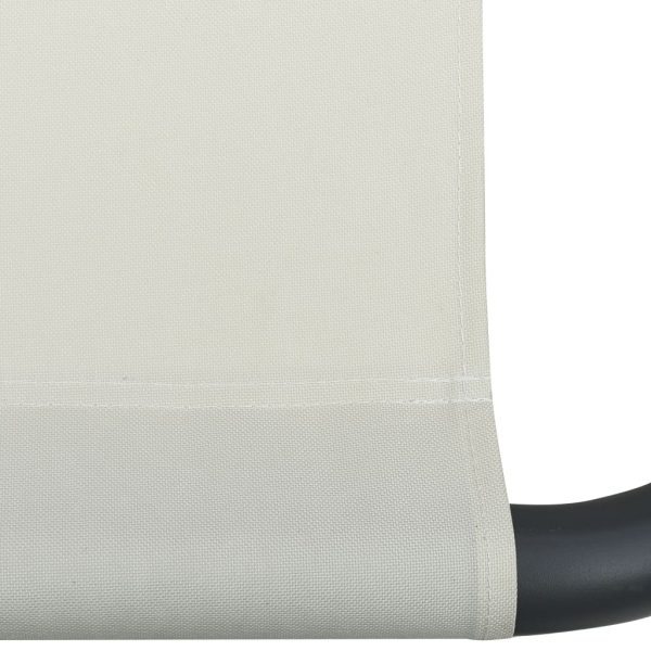 Lettino Prendisole Con Baldacchino E Cuscini Bianco Crema - Image 6