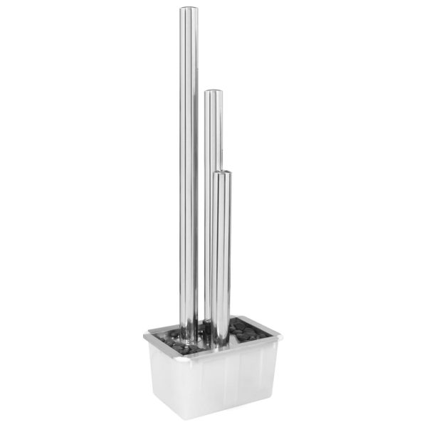 Fontana Da Giardino Argento 48x34x153 Cm In Acciaio Inox - Image 3