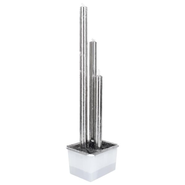 Fontana Da Giardino Argento 48x34x153 Cm In Acciaio Inox - Image 4