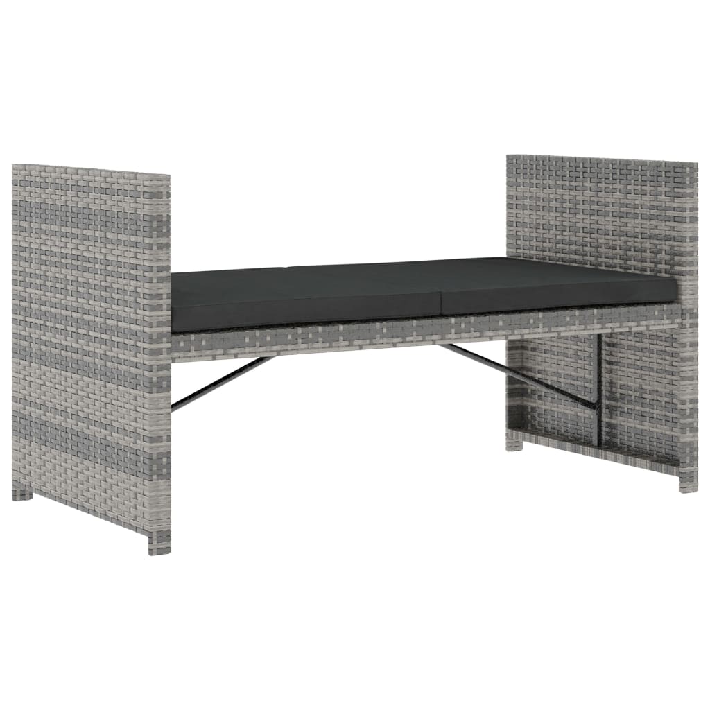Set Divani Da Giardino 5 Pz Con Cuscini In Polyrattan Grigio - Image 5