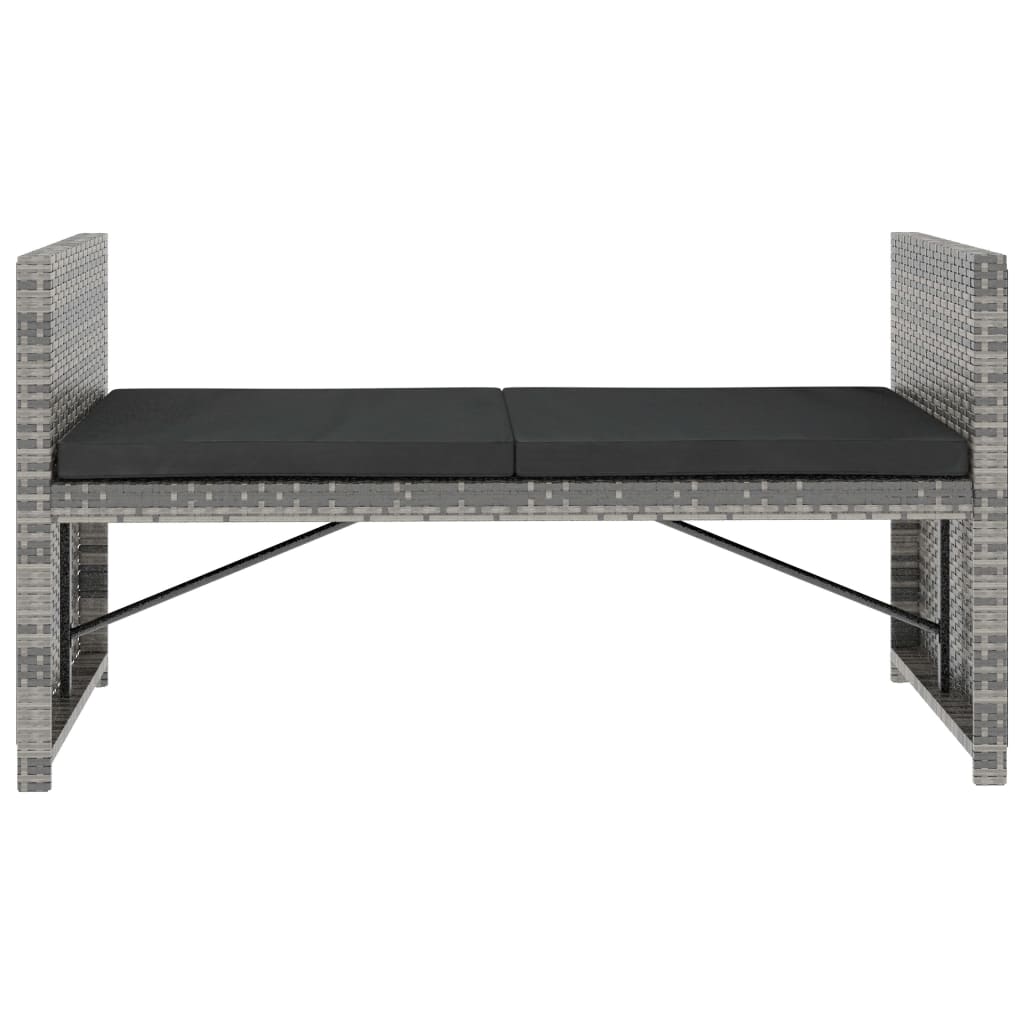 Set Divani Da Giardino 5 Pz Con Cuscini In Polyrattan Grigio - Image 6