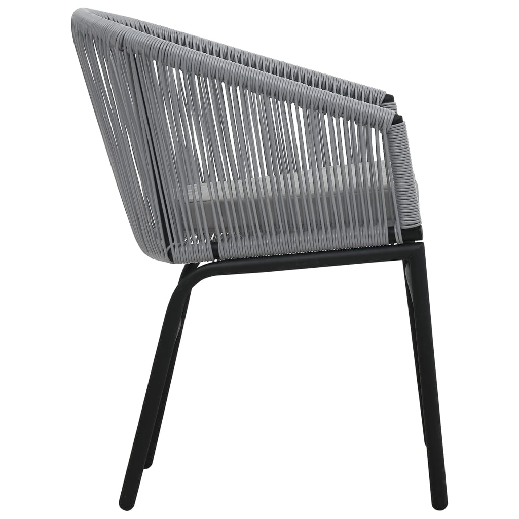 Sedie Da Giardino 2 Pz Antracite In Rattan pe - Image 4