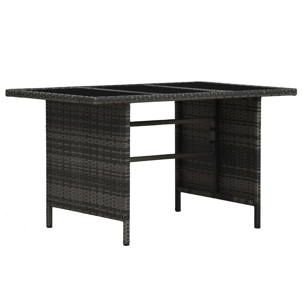 Set Divani Da Giardino 4 Pz Con Cuscini In Polyrattan Grigio - Image 4
