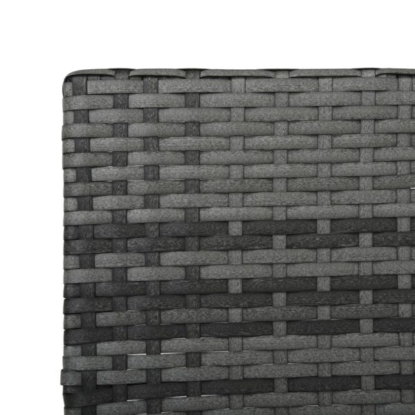 Lettino Prendisole Con Cuscino In Polyrattan Grigio - Image 6