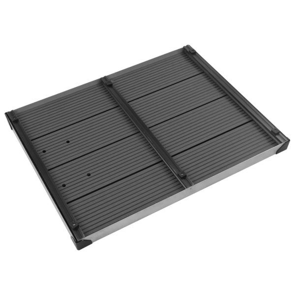Piatto Doccia Da Esterni In Wpc E Acciaio Inox 80x62 Cm Grigio - Image 4