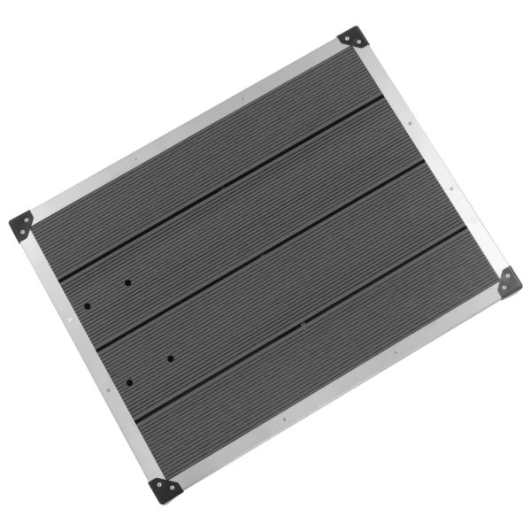 Piatto Doccia Da Esterni In Wpc E Acciaio Inox 80x62 Cm Grigio - Image 5