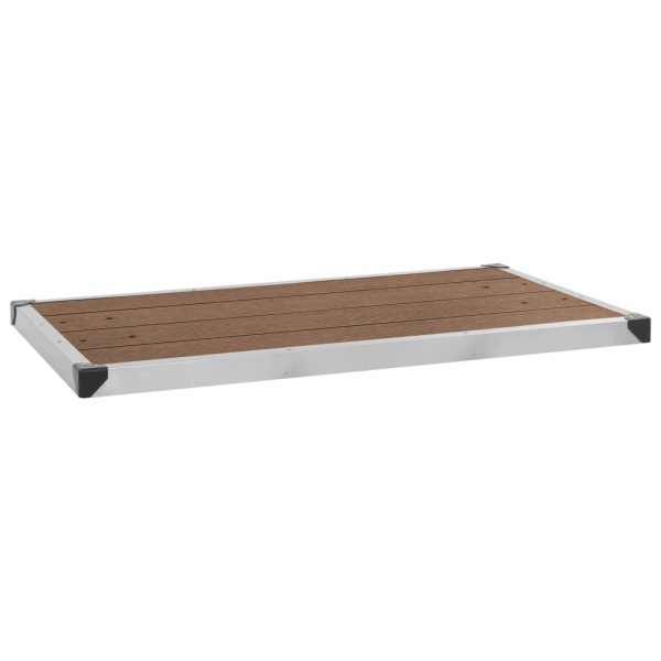 Piatto Doccia Da Esterni In Acciaio Inox Wpc 110x62 Cm Marrone - Image 3