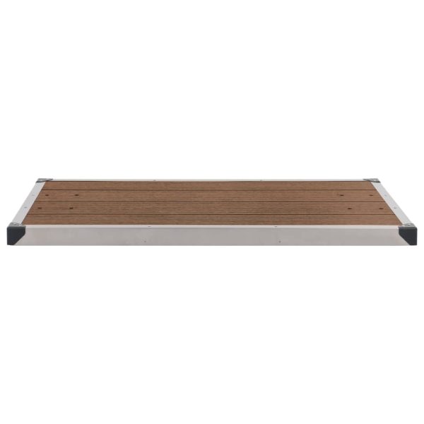 Piatto Doccia Da Esterni In Acciaio Inox Wpc 110x62 Cm Marrone - Image 4