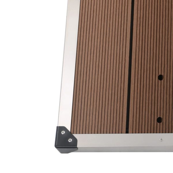 Piatto Doccia Da Esterni In Acciaio Inox Wpc 110x62 Cm Marrone - Image 5