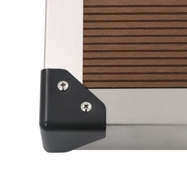 Piatto Doccia Da Esterni In Acciaio Inox Wpc 110x62 Cm Marrone - Image 6
