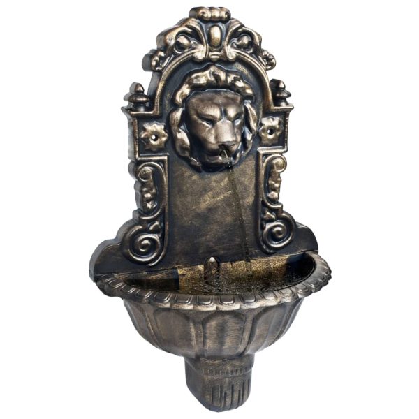 Fontana A Muro Design A Testa Di Leone Bronzo