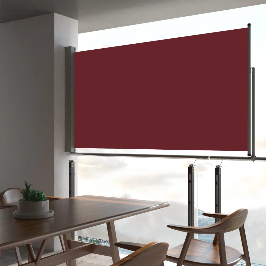 Tenda Laterale Retrattile Per Patio 160x300 Cm Rossa