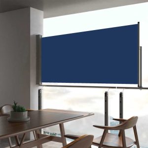 Tenda Laterale Retrattile Per Patio 60x300 Cm Blu