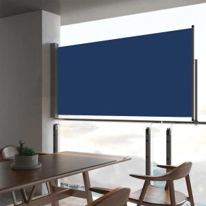 Tenda Laterale Retrattile Per Patio 80x300 Cm Blu