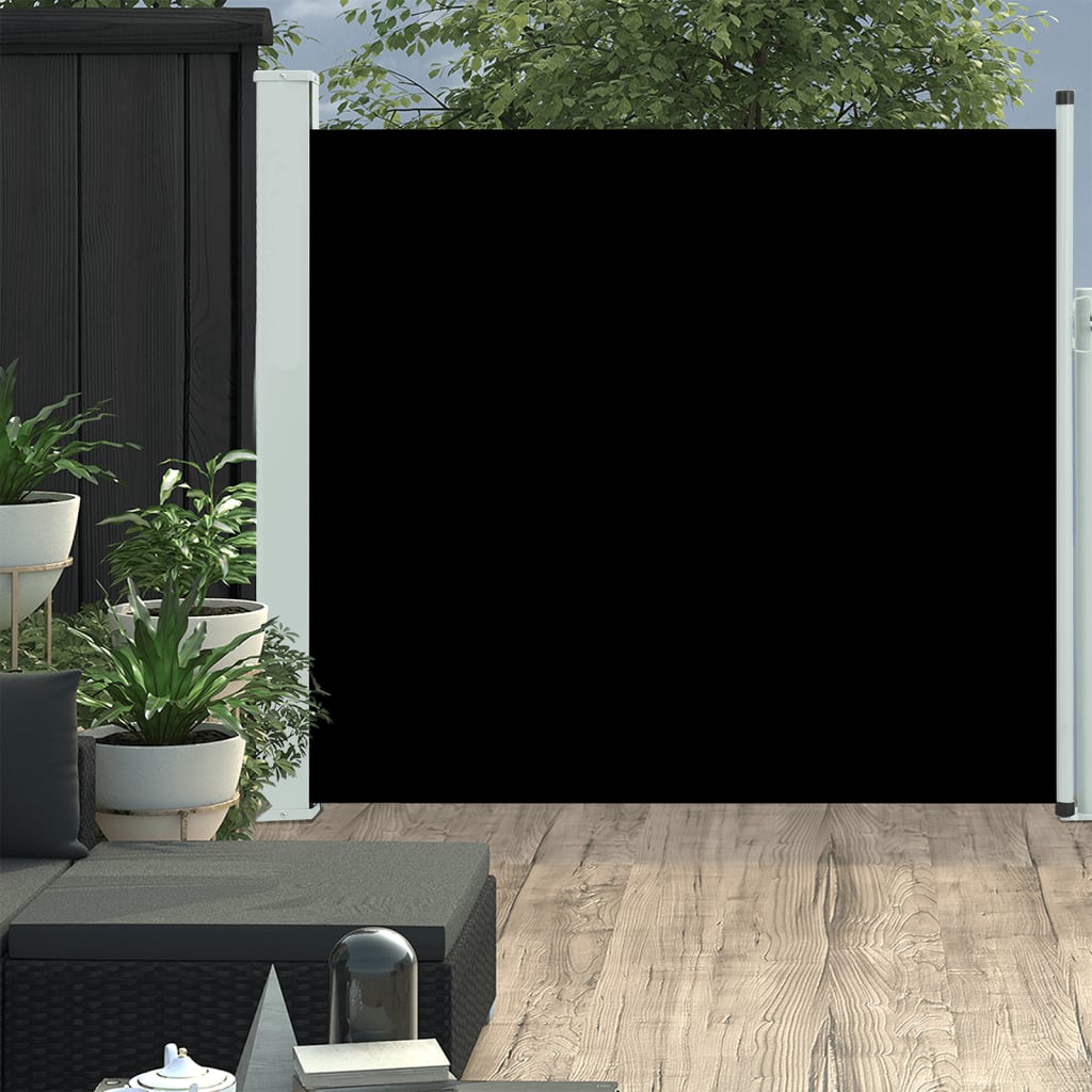Tenda Laterale Retrattile Per Patio 170x300 Cm Nera