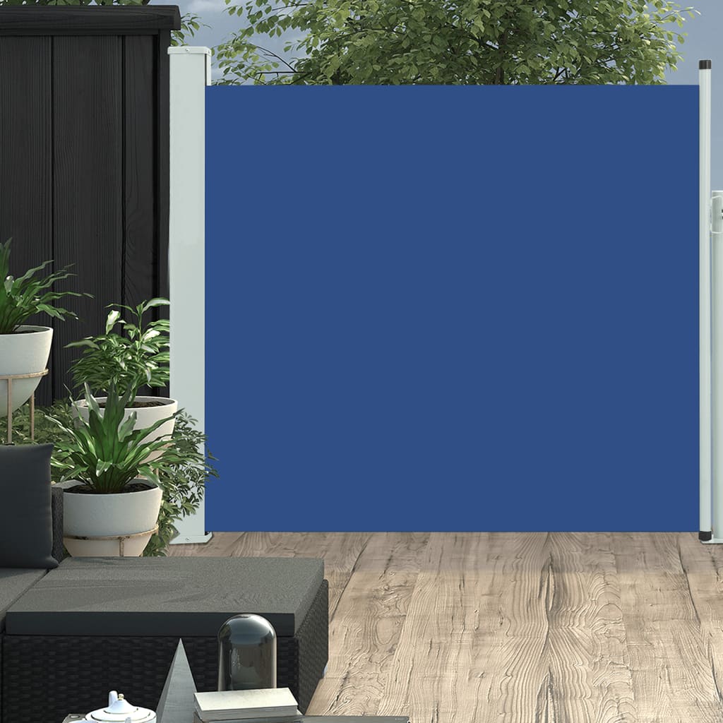 Tenda Laterale Retrattile Per Patio 170x300 Cm Blu