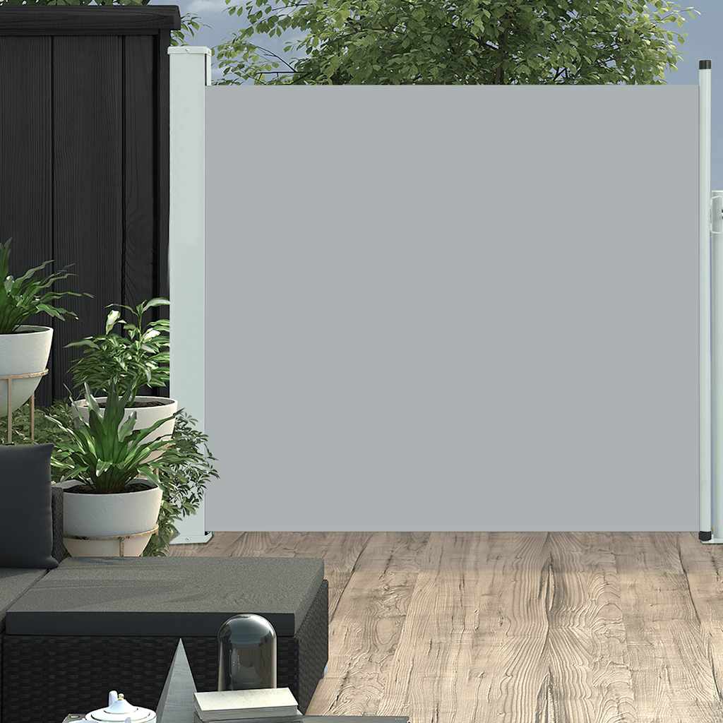 Tenda Laterale Retrattile Per Patio 170x300 Cm Grigio