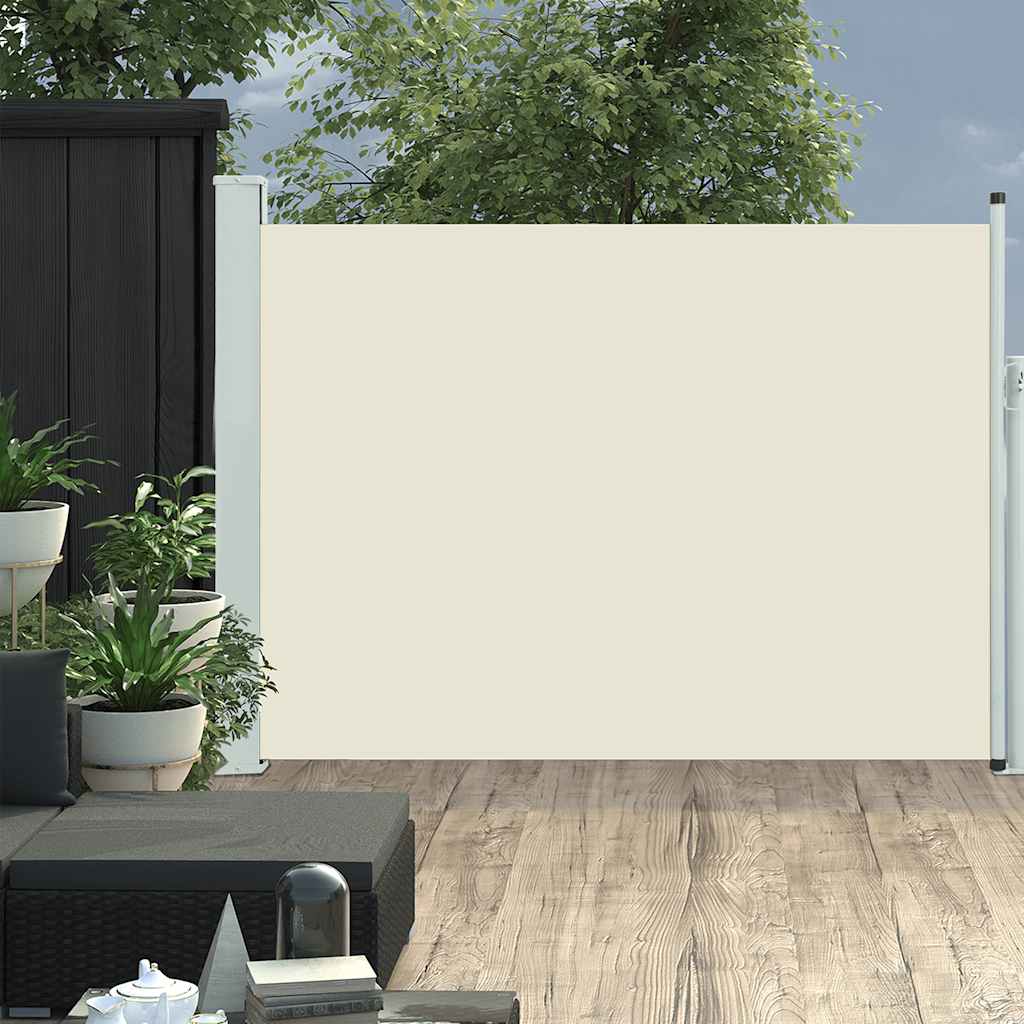 Tenda Laterale Retrattile Per Patio 100x500 Cm Crema
