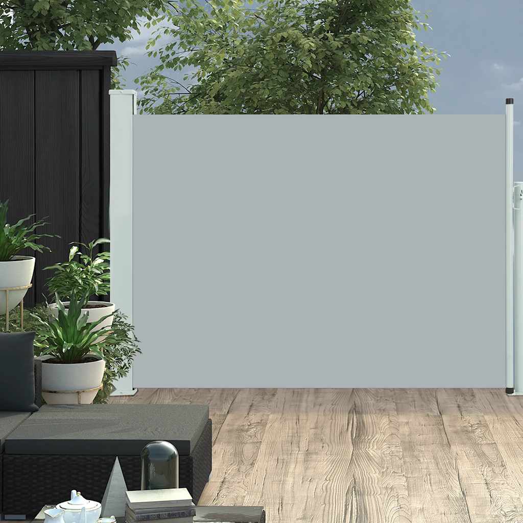 Tenda Laterale Retrattile Per Patio 120x500 Cm Grigia