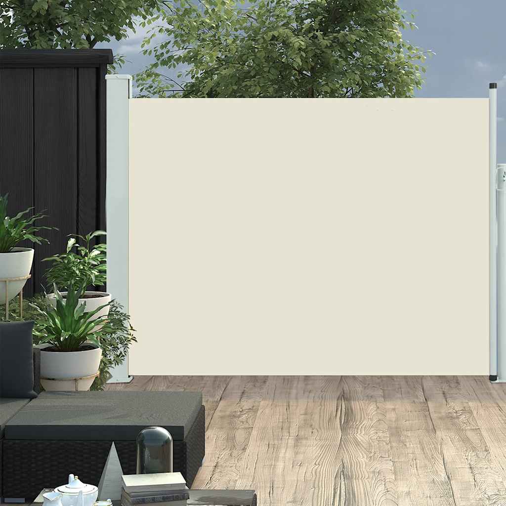 Tenda Laterale Retrattile Per Patio 140x500 Cm Crema