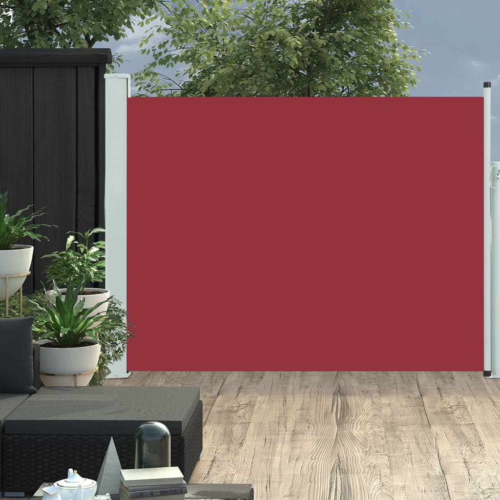 Tenda Laterale Retrattile Per Patio 140x500 Cm Rossa